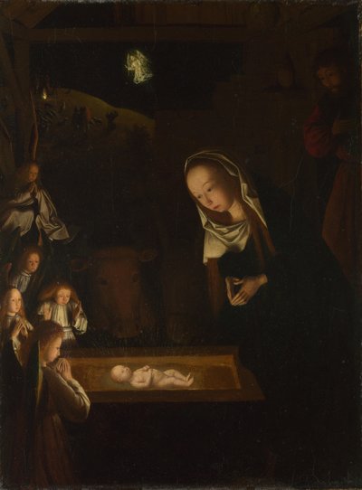 The Nativity at Night, ca. 1490 (olje på eik) av Geertgen Tot sint Jans