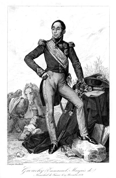 Emmanuel, markis de Grouchy 1766-1847, fransk general og marskalk, 1839. av Geille