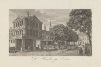 Den gamle børsen i Hamburg, 1822 av Geissler