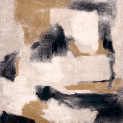Moderne abstrakt kunst i gull av Gemma Bardot