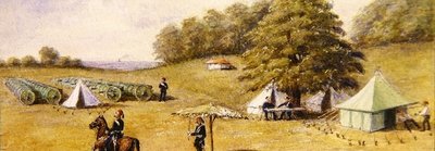 The Campment (akvarell på papir) av General E.W. Wray