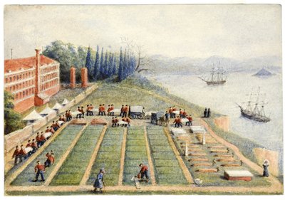 Gravplassen ved General Hospital, Scutari, april 1855 av General E.W. Wray