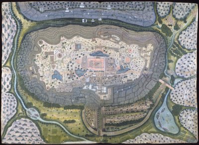 Den befestede byen Ranthambhor, ca. 1810-18. av Generation of Bagta