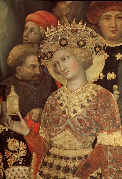 Tilbedelse av magiene. Detalj (maleri av Gentile da Fabriano