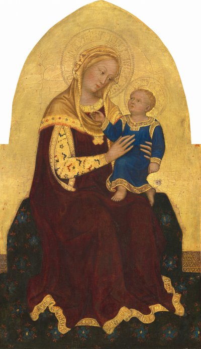 Madonna og Child Enthroned av Gentile da Fabriano