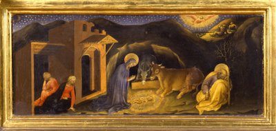 Nativity (Predella of the Adoration of the Eggs, Pala Strozzi) av Gentile da Fabriano
