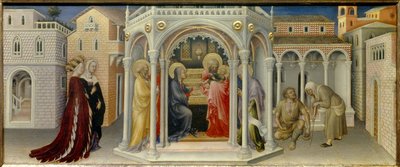 Presentasjon ved tempelet Tremaleri av Gentile da Fabriano (1370-1427) 1423 Søn. 0,26x0,66 m av Gentile da Fabriano