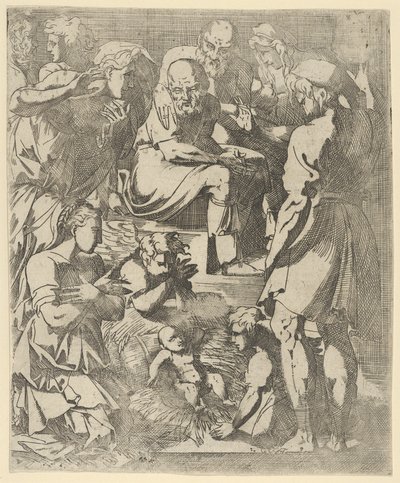 Fødselen, ca. 1544-48. av Geoffroy Dumoûtier