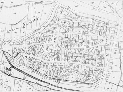 Gammelt kart over Weinsberg av Geometer Jehle