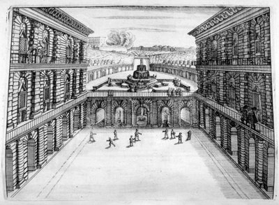 Slott og hagedesign, 1664 av Georg Andreas Bockler