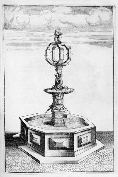 Fontenedesign, 1664 av Georg Andreas Bockler