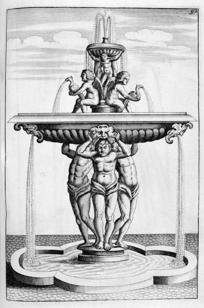 Fontenedesign, 1664 av Georg Andreas Bockler