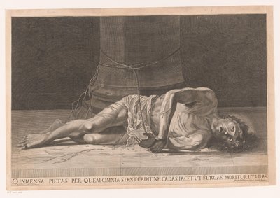 Christ na de geseling O enorme barmhjertighet som alle ting står ved, faller for at du ikke skal falle, legger deg så du kan reise deg, dør for at du kan leve (tittel på objekt) av Georg Andreas Wolfgang
