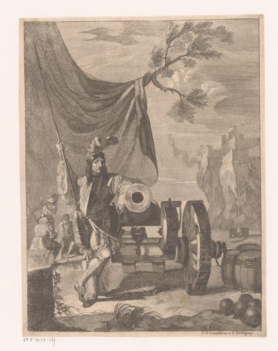Gunner ved en pistol av Georg Andreas Wolfgang