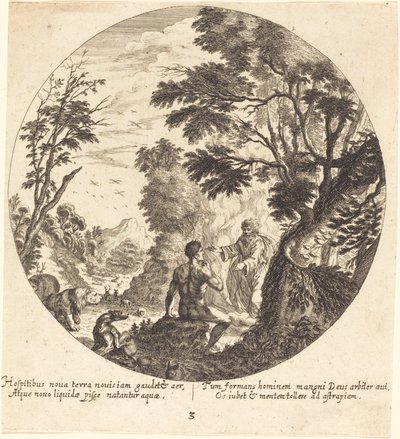 Gud skaper mennesket av Georg Andreas Wolfgang the Elder