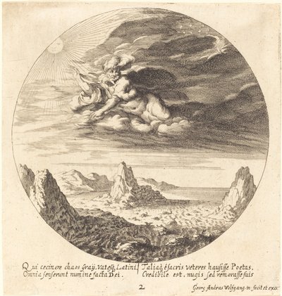 Gud skaper orden fra kaos av Georg Andreas Wolfgang the Elder