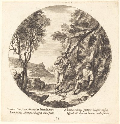 Mercury Lulling Argos i søvn av Georg Andreas Wolfgang the Elder
