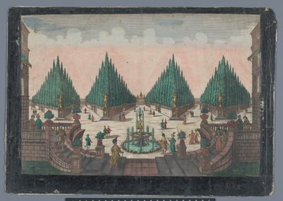 Utsikt over en sypresshage ved Constantinople Prospect des Cypressen Gartens av Georg Balthasar Probst (possibly)