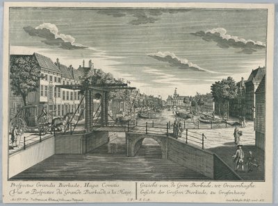 Peep-show, utsikt over den store Bierkade, Haag av Georg Balthasar Probst