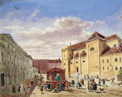Utsikt over Freyung, Wien av Georg Balthasar Probst