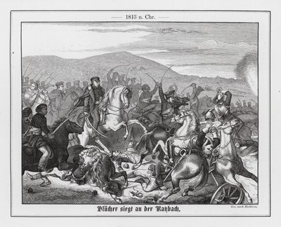 Blüchers og prøyssernes seier over franskmennene i slaget ved Katzbach av Georg Bleibtreu