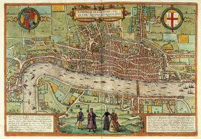 En utsikt over London, 1613 av Georg Braun