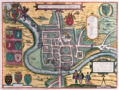 Chester - Storbritannia, i #39;Civitates Orbis Terrarum#39; av Georg Braun, Köln 1617 av Georg Braun
