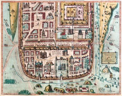 Jerusalem, Israel -i #39;Civitates Orbis Terrarum#39; av Georg Braun, Köln 1617 av Georg Braun