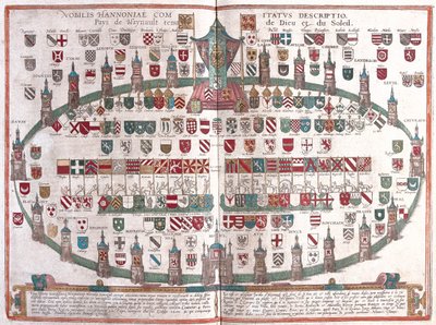 Mons, Belgia - i #39;Civitates Orbis Terrarum#39; av Georg Braun, Köln 1617 av Georg Braun