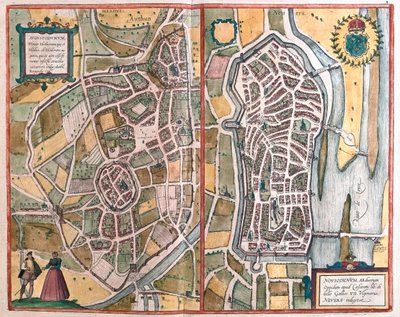 Nevers, Frankrike, i #39;Civitates Orbis Terrarum#39; av Georg Braun, Köln 1617 av Georg Braun