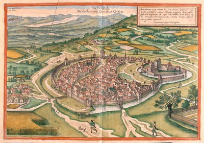 Novara, Italia - i #39;Civitates Orbis Terrarum#39; av Georg Braun, Köln 1617 av Georg Braun