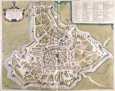 Padua, Italia - i #39;Civitates Orbis Terrarum#39; av Georg Braun, Köln 1617 av Georg Braun