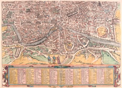 Roma, Italia - i #39;Civitates Orbis Terrarum#39; av Georg Braun, Köln 1617 av Georg Braun