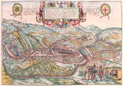 Serravalle, Vittorio Veneto (Treviso), Italia - i #39;Civitates Orbis Terrarum#39; av Georg Braun, Köln 1617 av Georg Braun