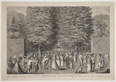 Første tur i Rosenburghagen i København av Georg Christian Schule