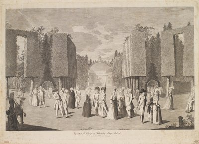 Prospekt tatt ved inngangen til Friederichsberg Hauge i år 1786 av Georg Christian Schule