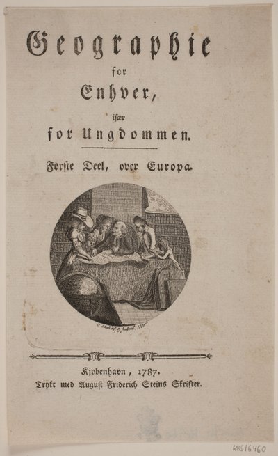 Tittelside med vignett for "Geografi for alle" av Georg Christian Schule