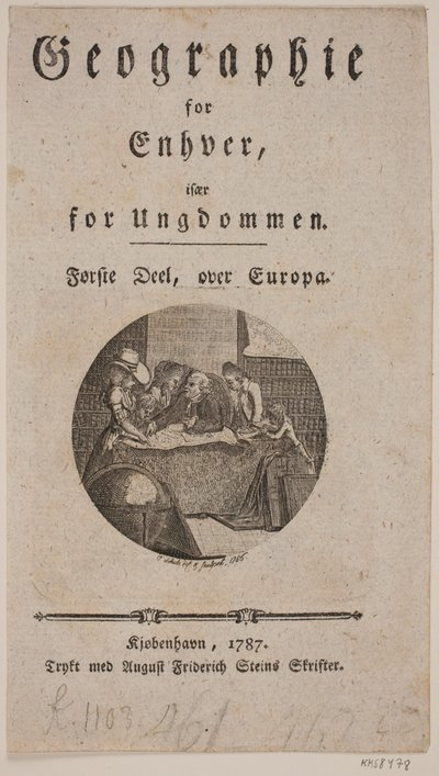 Tittelside med vignett for "Geografi for alle" av Georg Christian Schule