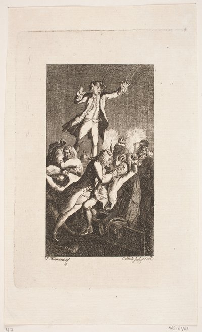 Tittelvignetten for Smolletts "Peregrine Pickles Incidents" av Georg Christian Schule