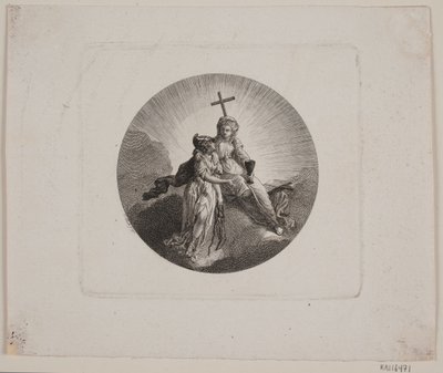 Vignet med Troen og Minerva av Georg Christian Schule
