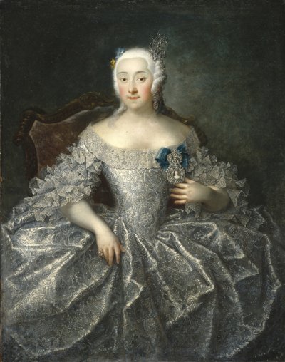 Portrett av grevinne Varvara Alexeyevna Sheremetyeva 1711-1767, 1746 av Georg Christoph Grooth