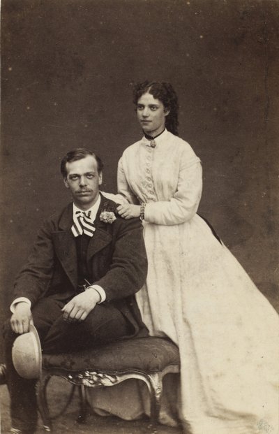 Storhertug Alexander Alexandrovich av Russland og prinsesse Dagmar av Danmark, 1866. av Georg Emil Hansen