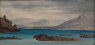 Utsikt over Napolibukten av Georg Friedrich August Lucas