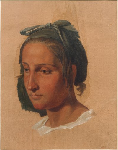 Portrettstudie av en italiensk kvinne av Georg Friedrich August Lucas
