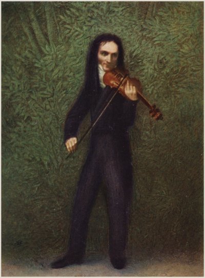Portrett av Niccolo Paganini av Georg Friedrich Kersting