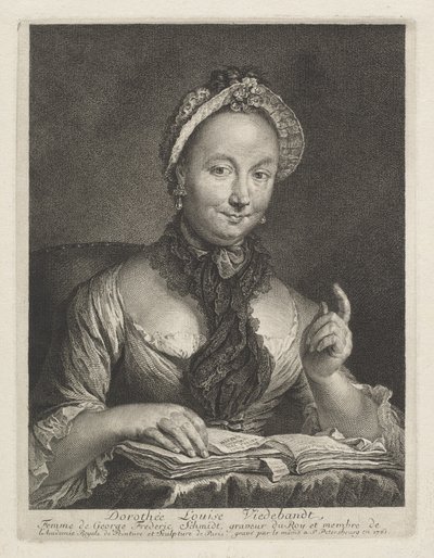 Dorothée Louise Viedebandt (kunstnerens kone) av Georg Friedrich Schmidt