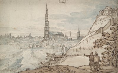 Utsikt over Landshut av Georg Hoefnagel