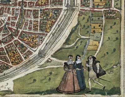 BRAUN, George (1541-1622). ORTELIUS, Abraham (1527-1598). HOGENBERG, Franz (1535-1590). Civitatis Orbis Terrarum (Theatrum orbis terrarum). 1572-1617. Paris (1572). Venstre nedre detalj. Bind I. Etsning. SPANIA. CASTILIA OG LEON. Salamanca. Salamanca Unive av Georg Hogenberg Franz (1535-90) & Ortelius Abraham (1527-98) Braun