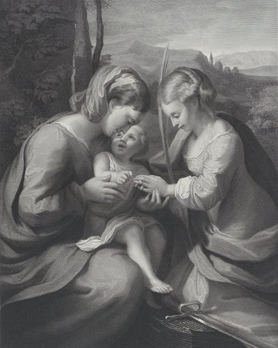 Det mystiske ekteskapet til Saint Catherine, ca. 1831. av Georg Jacob Felsing