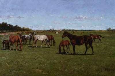 Hopper og føll, 1917 av Georg Koch